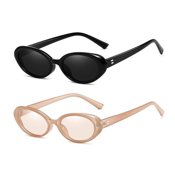 2 pairs of Retro Oval Sunglasses - Picture 1 of 6